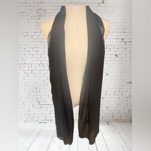 Jkara Black Sheer Wrap NWOT • Elegant Evening Layer Timeless Lightweight Accent